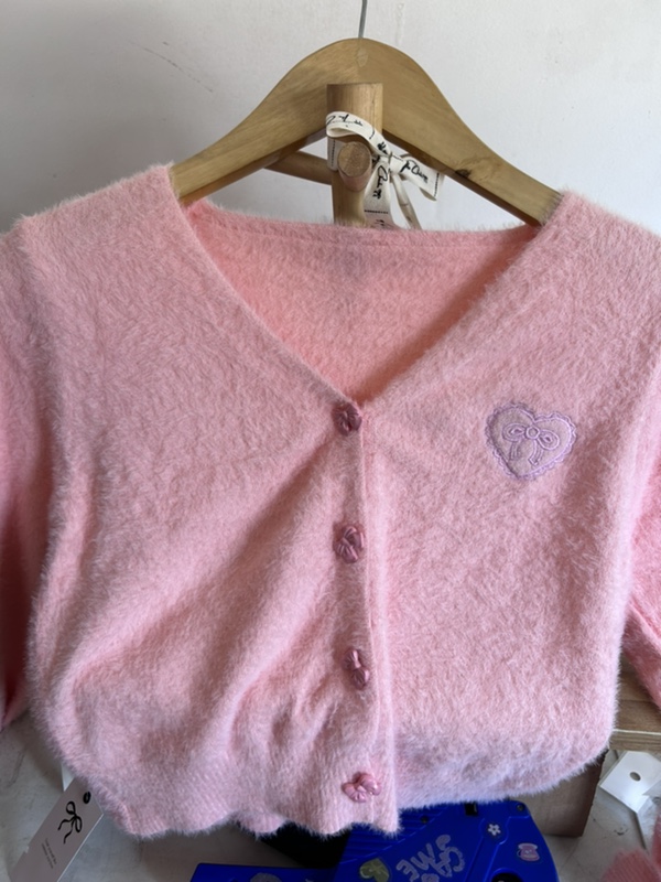 Cardigan Bulu Pita
