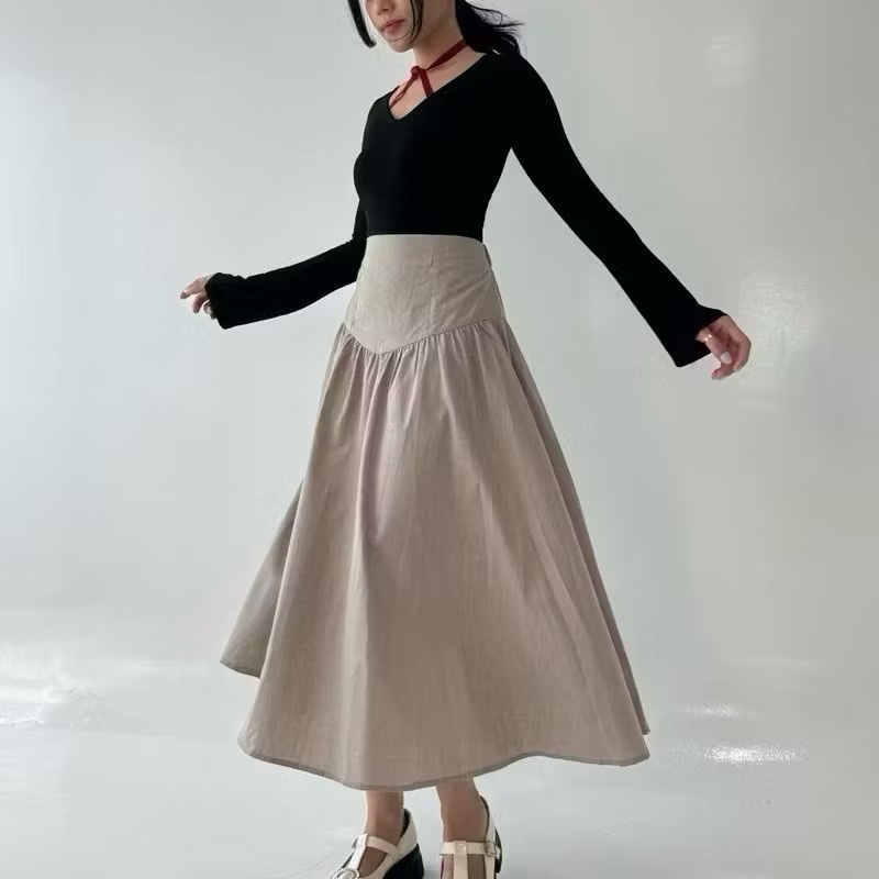 Rok Panjang Kerut Belakang