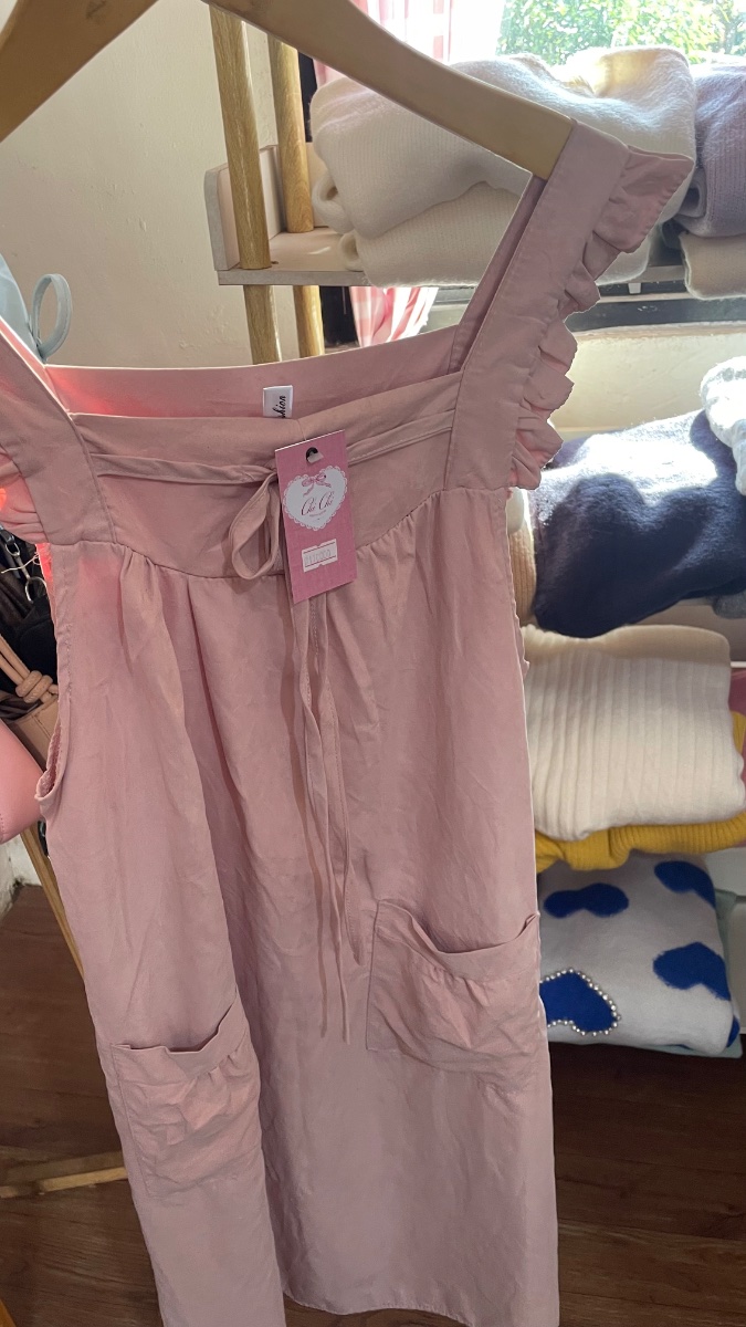 Dress Outer Pink Semi Velvet